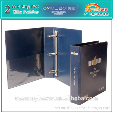Wholesale PVC Printing 3 Ring Binder Decorative File Folder With Inner Pocket